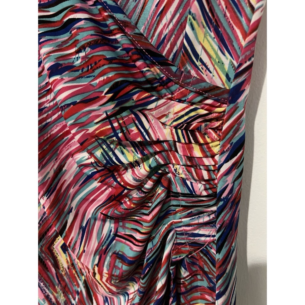Shoreline Women's S/M Pink Stripe Print Sleeveless Dress Vacation Dress - Picture 4 of 6